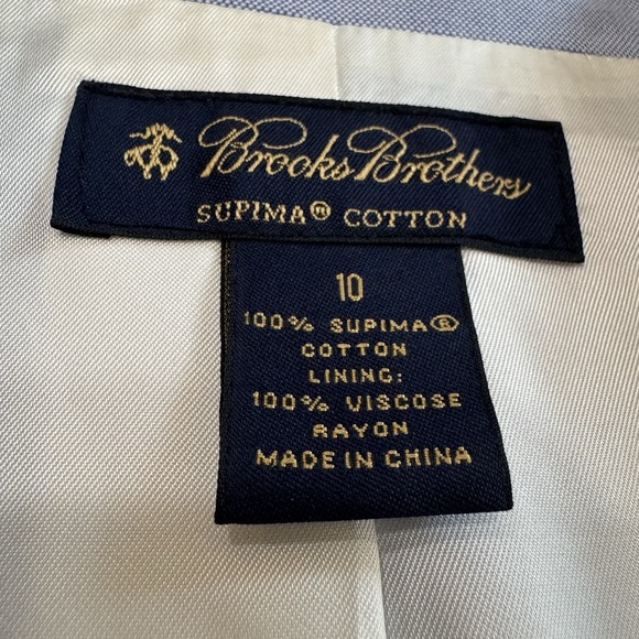 Women's‎ Brooks Brothers Supima Cotton Jacket Size 10 Blue Nautical - Picture 5 of 11